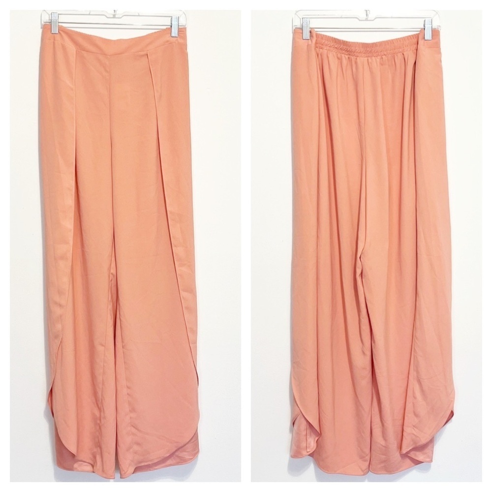 ➕ NWT Cato Coral Orange Light Weigh Wide Leg Pants Womens Plus Size 18/20 - Picture 2 of 11